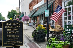 Walkable Downtown Matthews NC